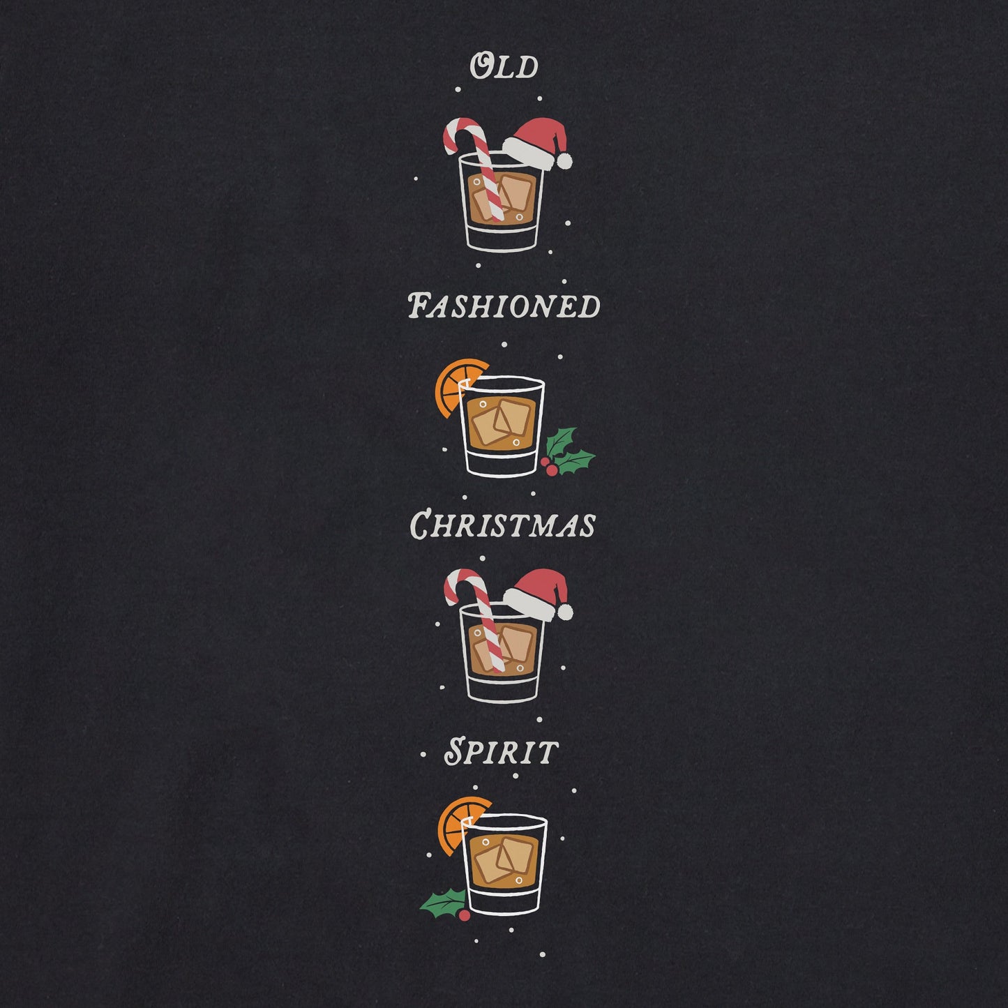 Men's Christmas Old Fashioned Long Sleeve Crusher Tee