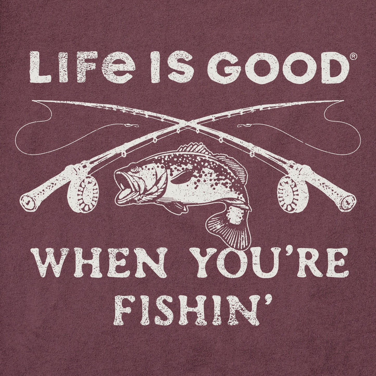 Men's Life is Good When You're Fishin' Short Sleeve Crusher Tee
