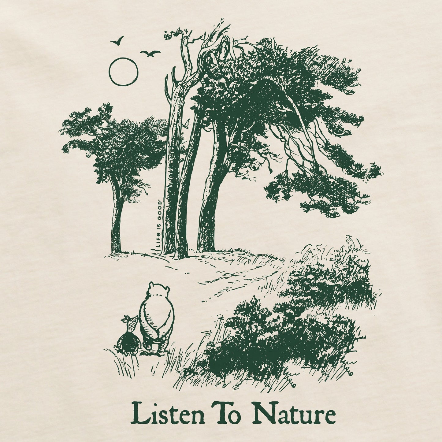 Men's Listen to Nature, Winnie Short Sleeve Crusher Tee
