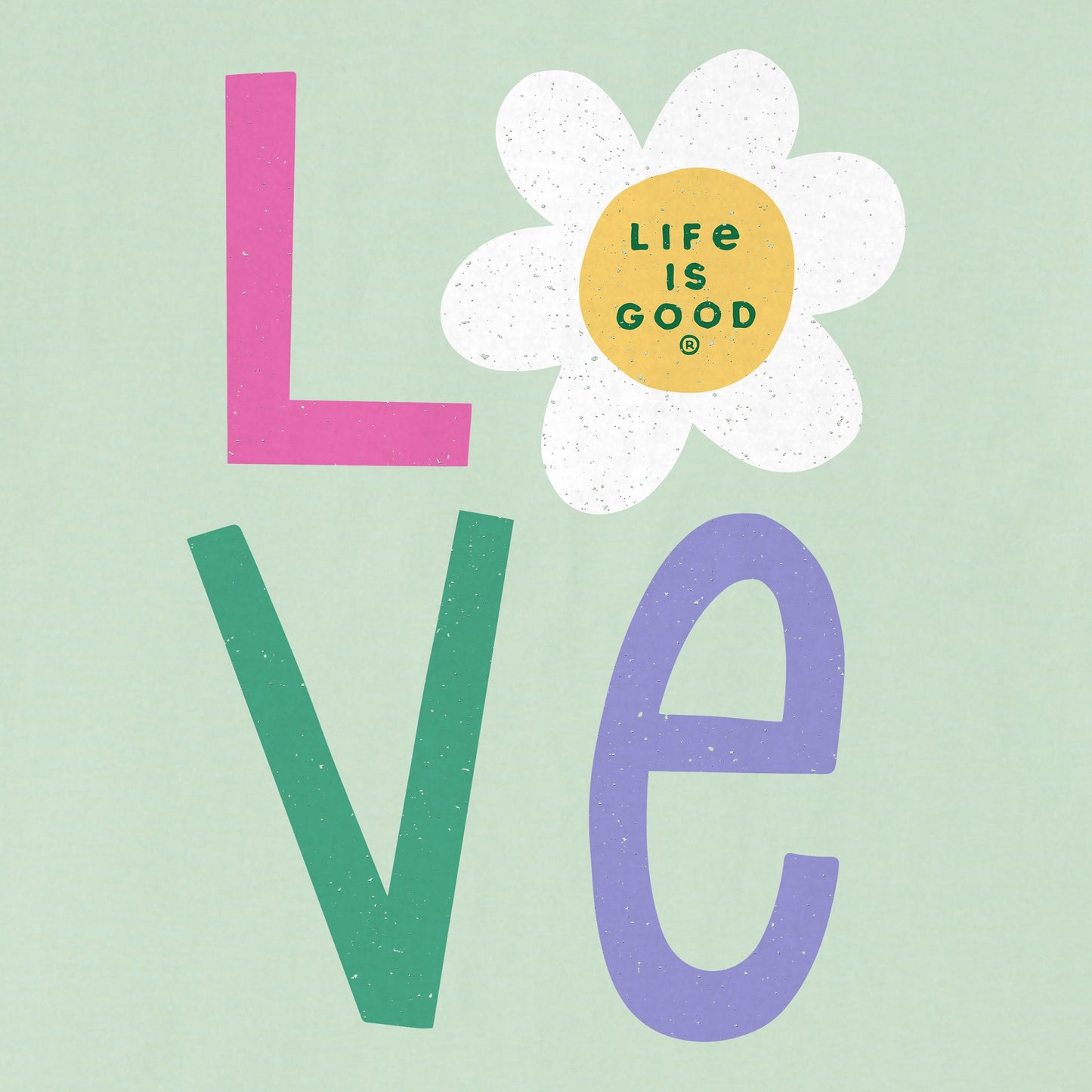 Kids Flower Love Stack Short Sleeve Crusher Tee