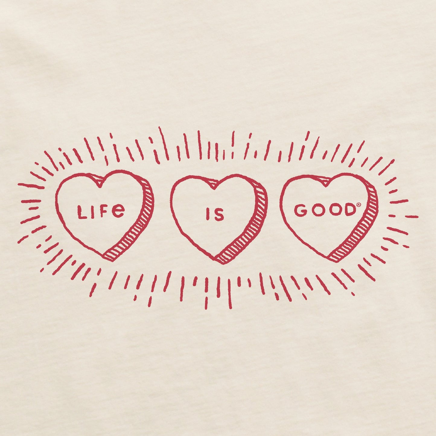 Men's Three LIG Hearts Short Sleeve Crusher Tee