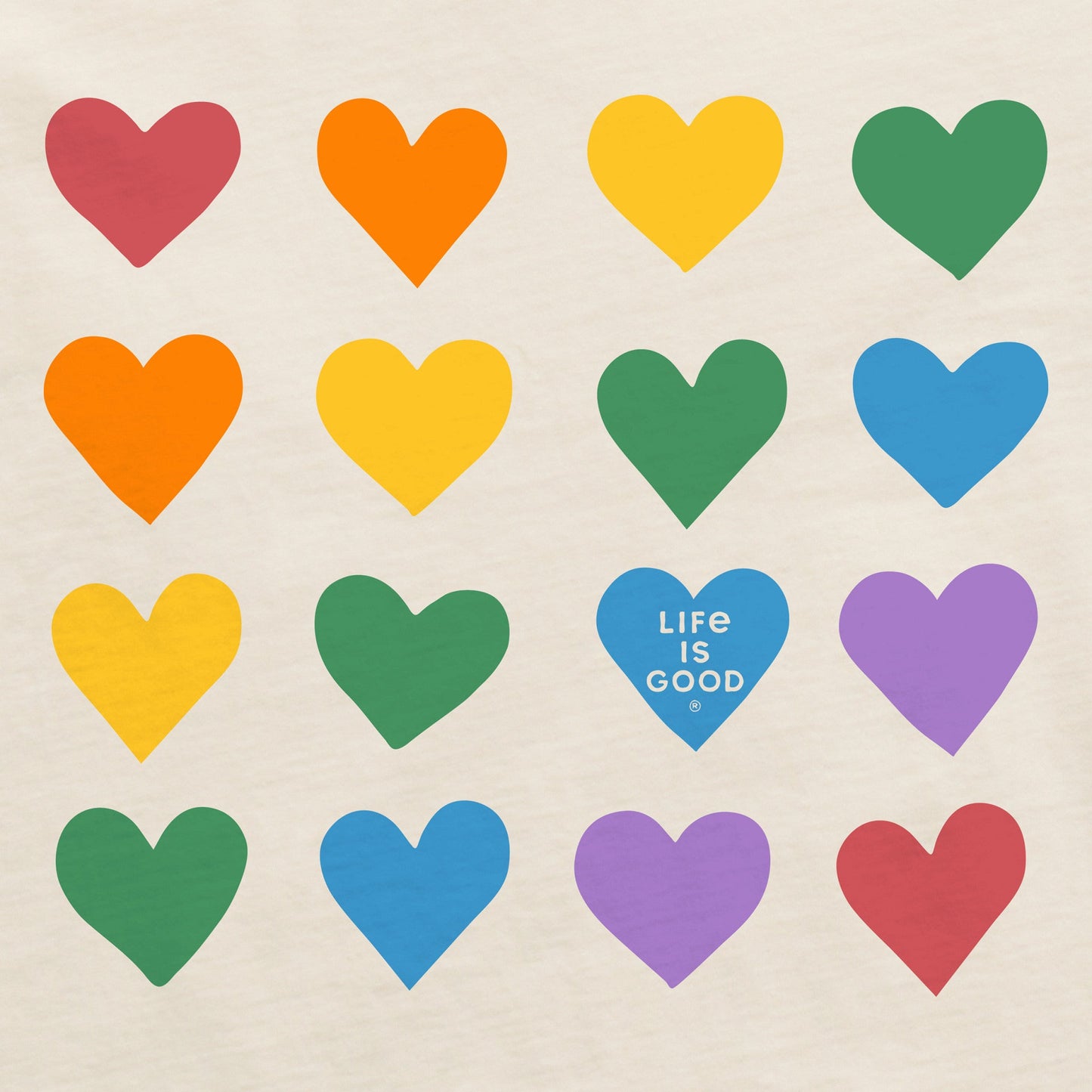 Women's Pride Hearts Short Sleeve Crusher Boxy Tee