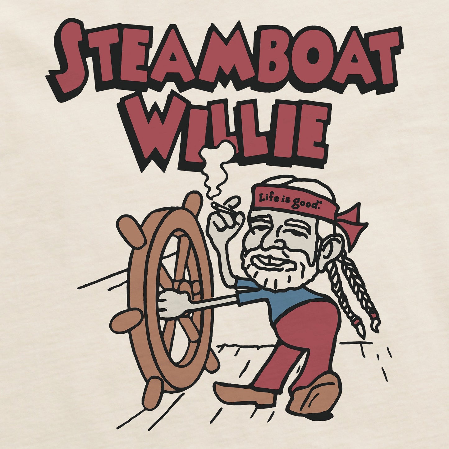 Women's Steamboat Willie Nelson Short Sleeve Crusher Tee