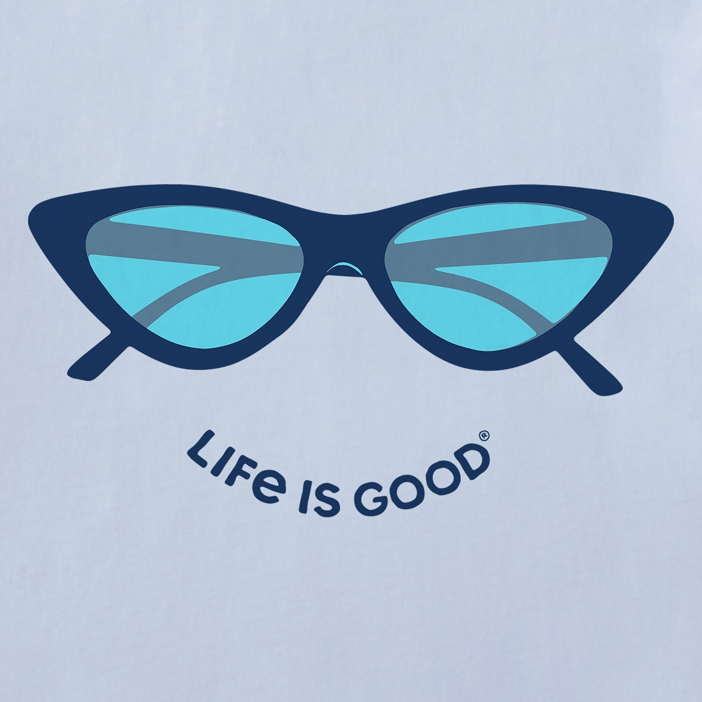 Women's Cat Eye Shades Short Sleeve Crusher Vee