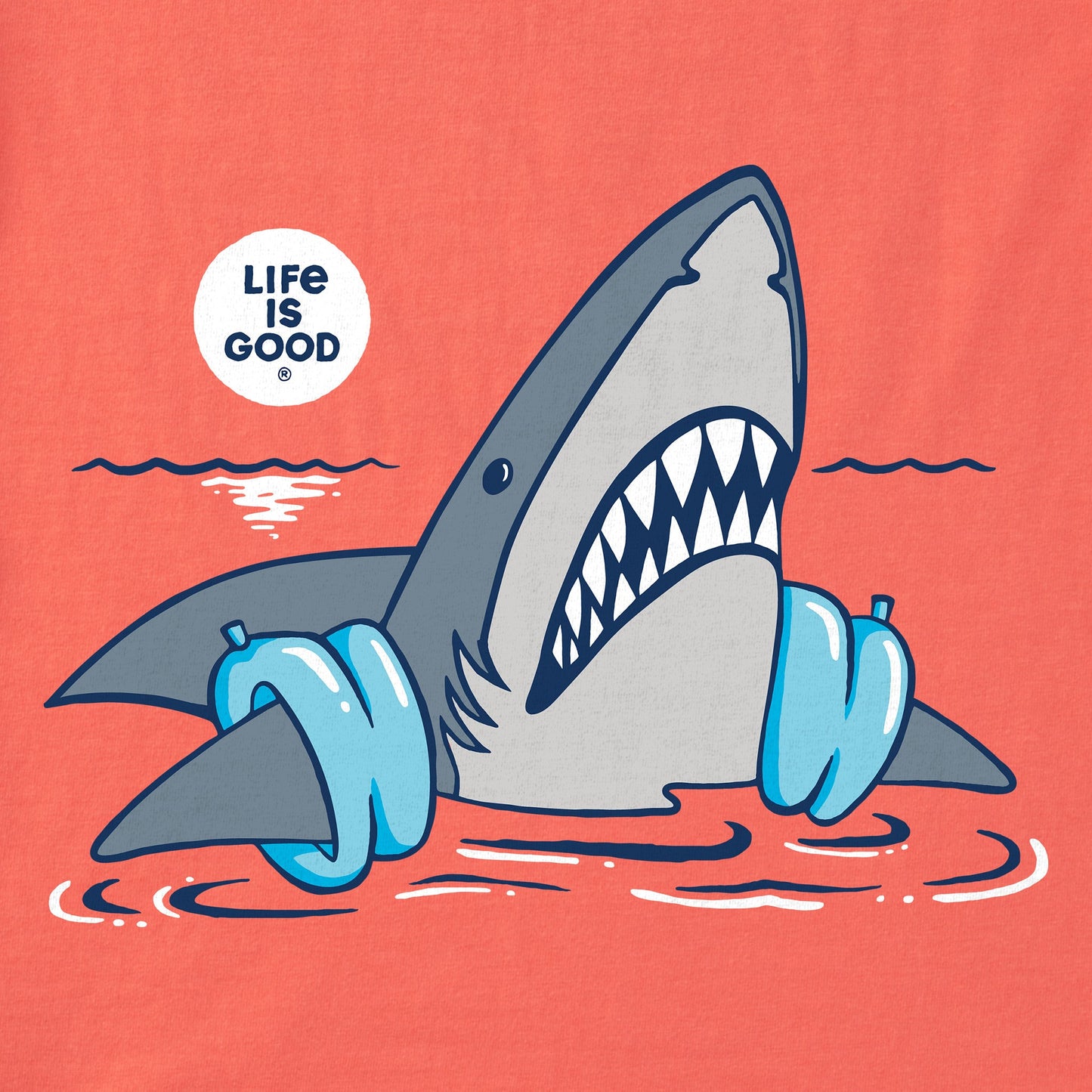 Kids Shark Floaty Swim Short Sleeve Crusher Tee