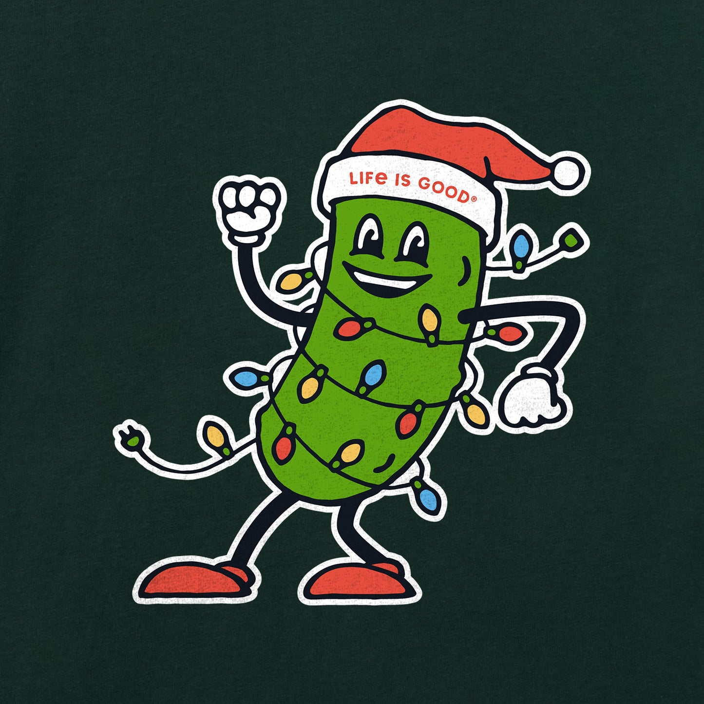 Men's Christmas Pickle Short Sleeve Crusher Tee