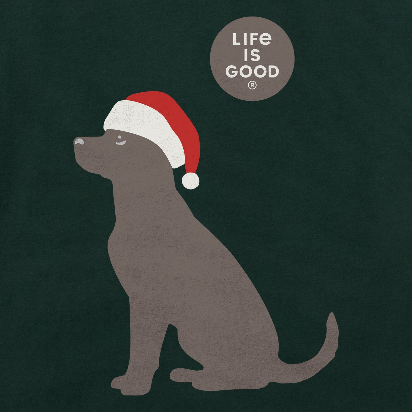 Men's Santa Dog Long Sleeve Crusher Tee