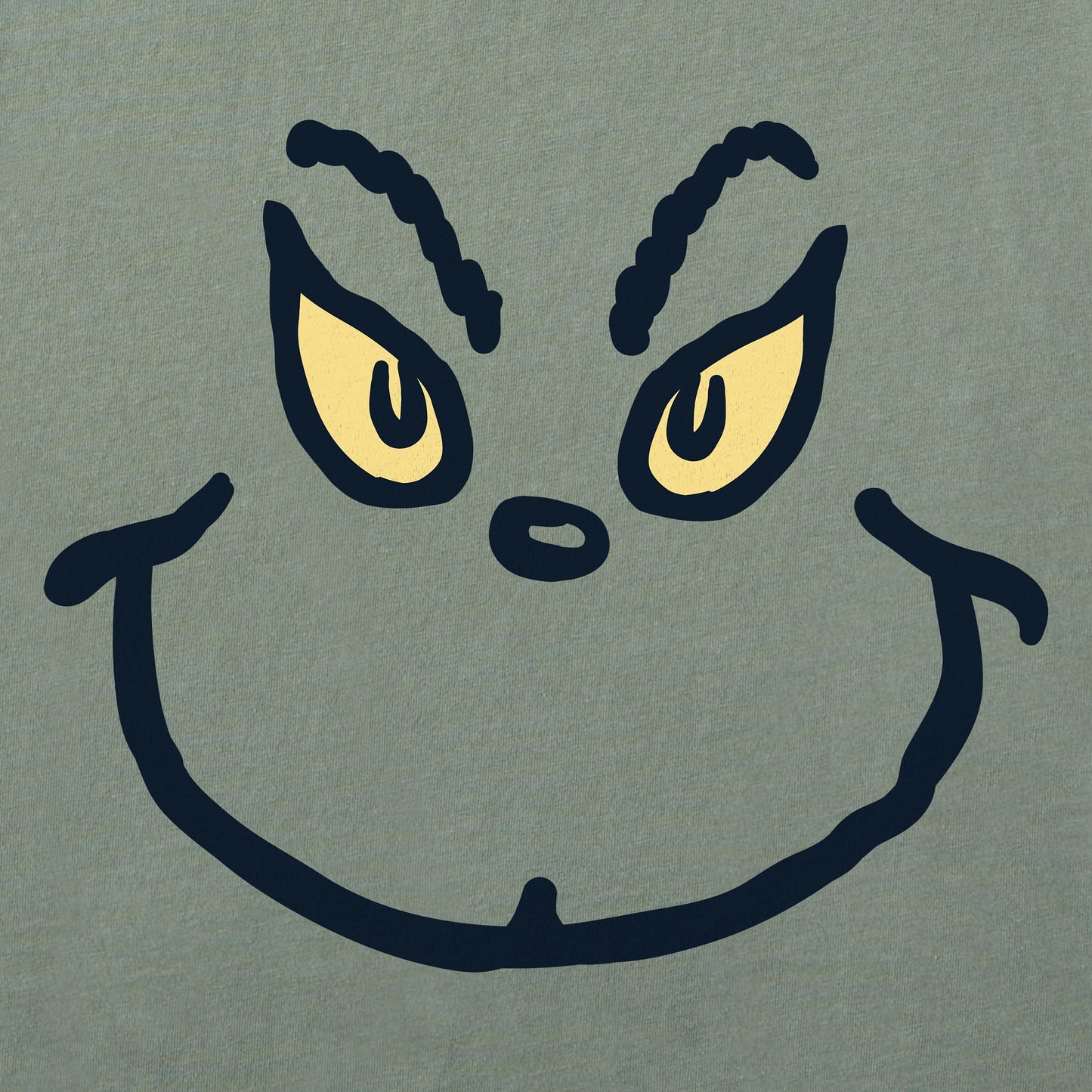 Men's Grinch Grin Long Sleeve Crusher Tee