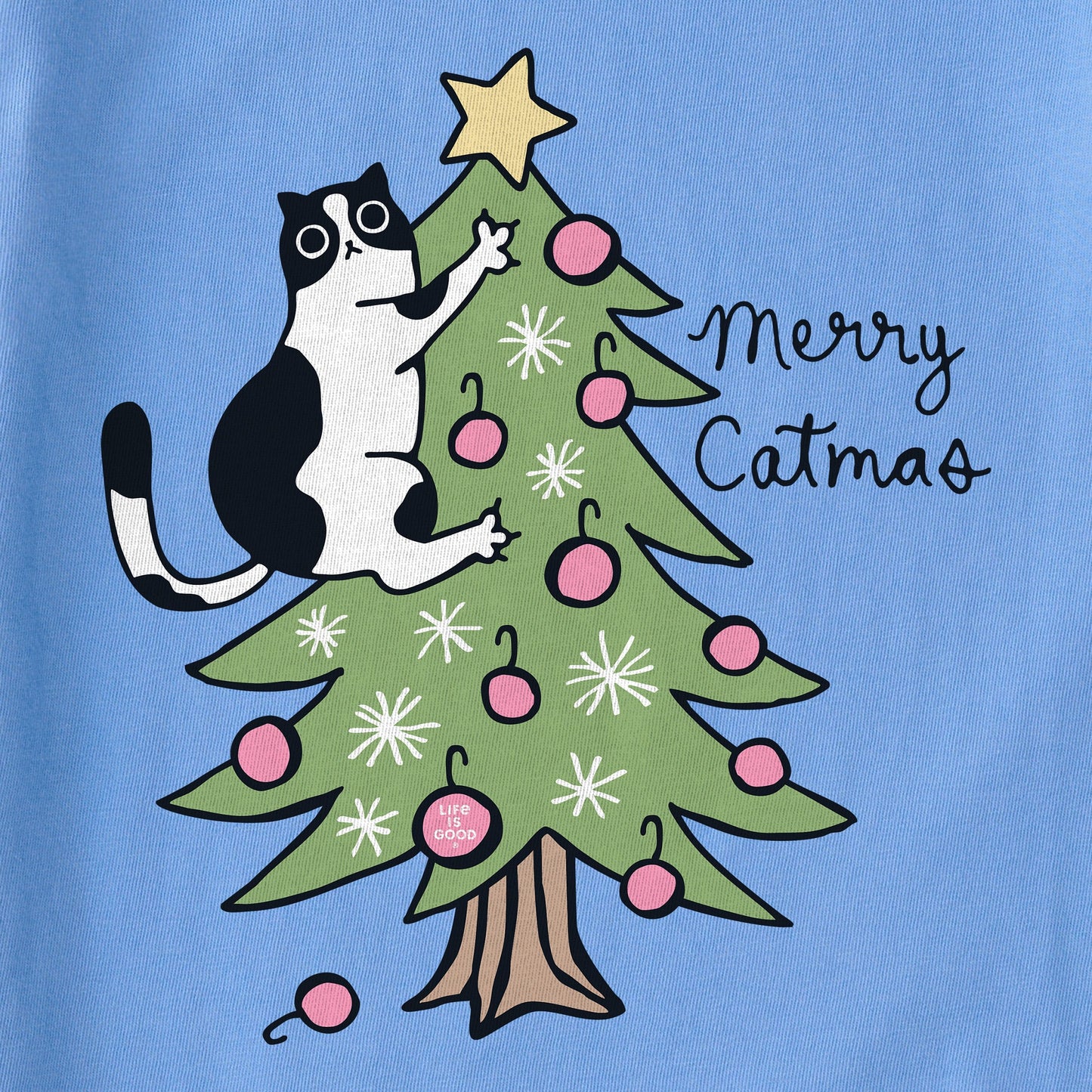 Kids Merry Catmas Climber Long Sleeve Crusher Tee