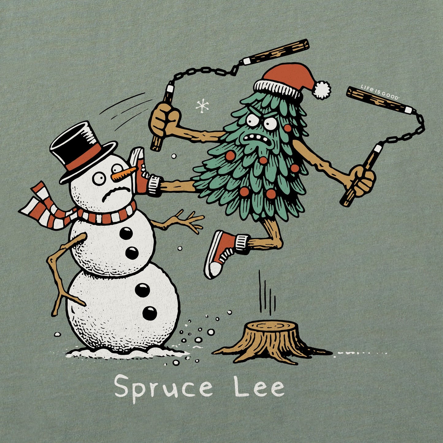 Men's Spruce Lee Long Sleeve Crusher Tee