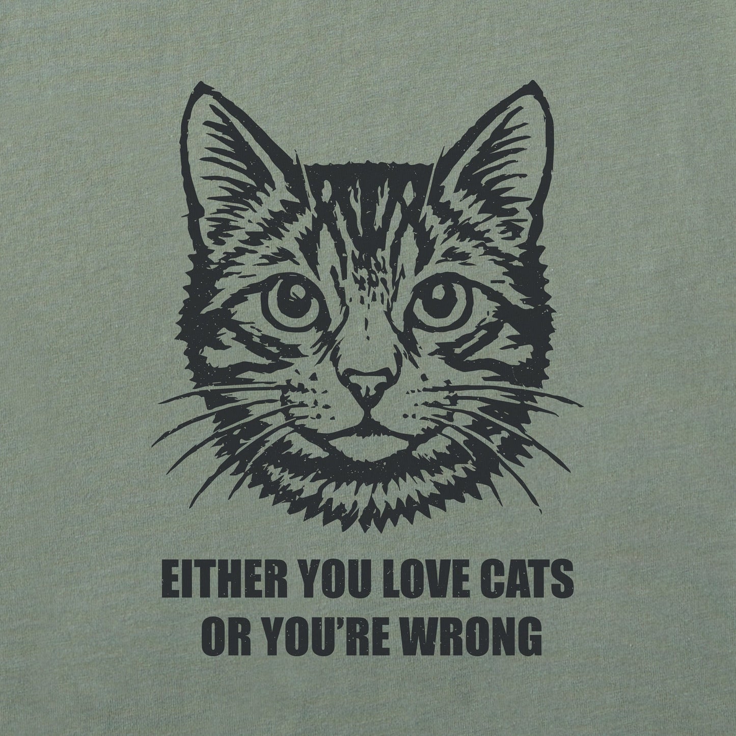 Men's Bert's Love Cats Tabby Short Sleeve Crusher Tee