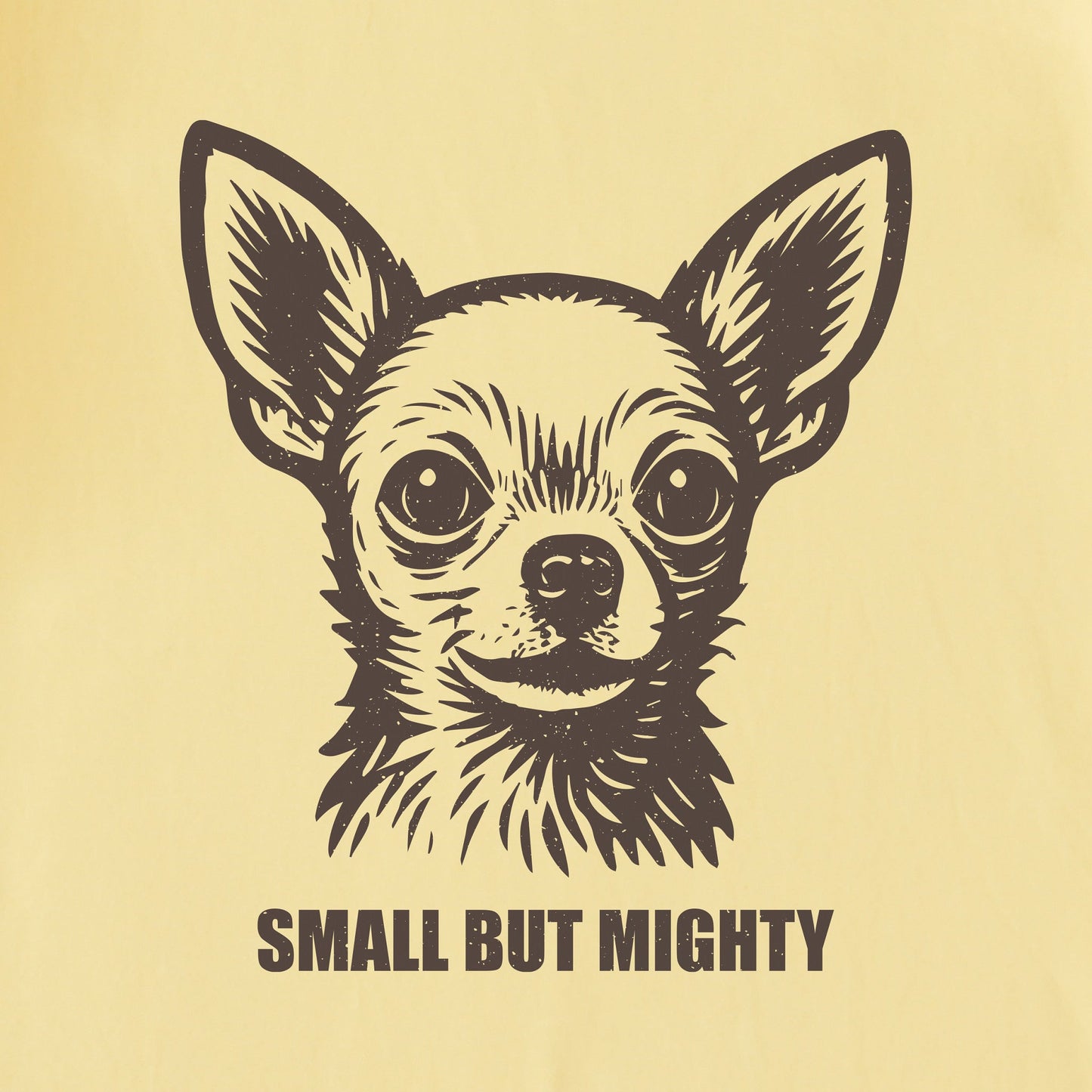 Men's Bert's Small but Might Chihuahua Short Sleeve Crusher Tee