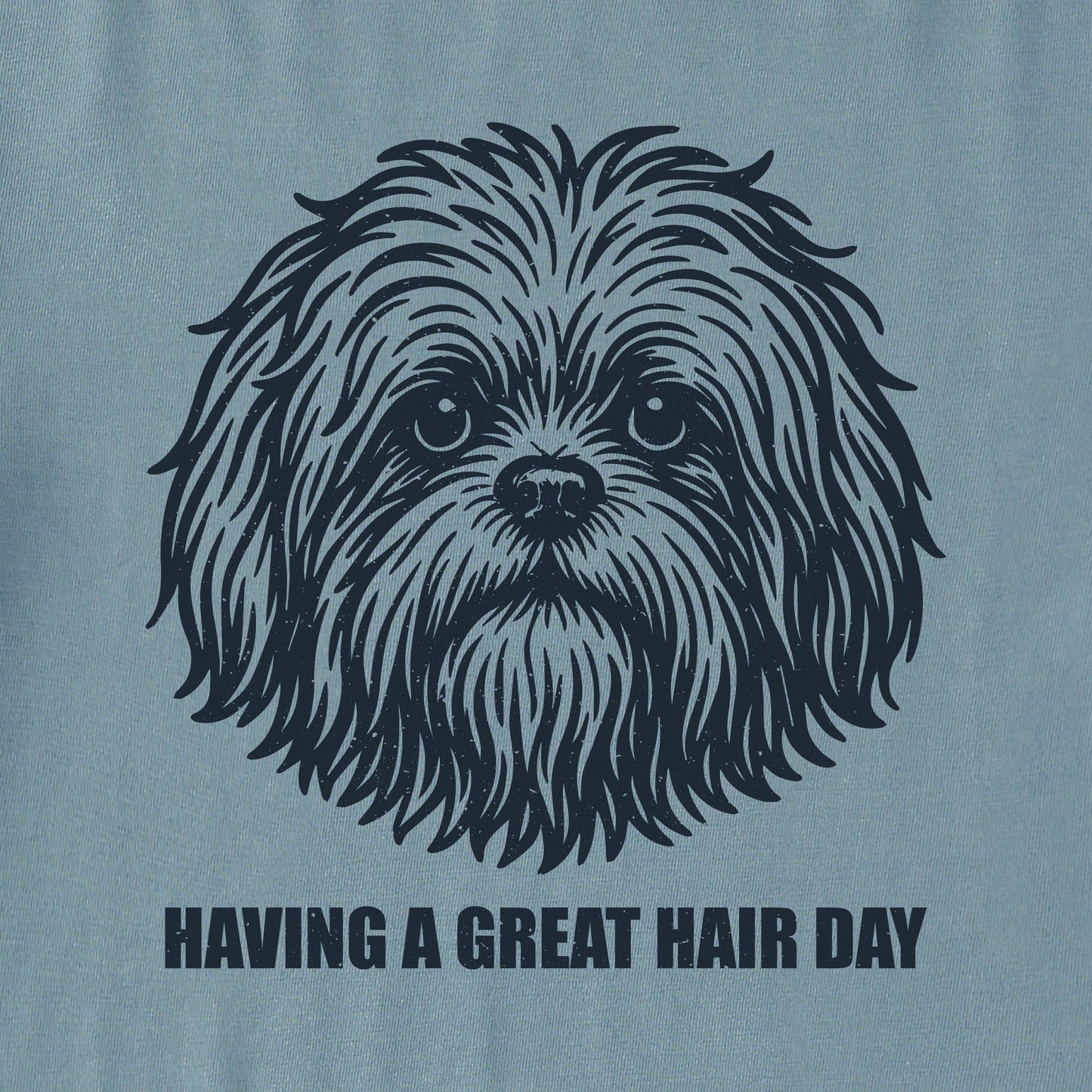 Men's Bert's Great Hair Day Shih Tzu Short Sleeve Crusher Tee