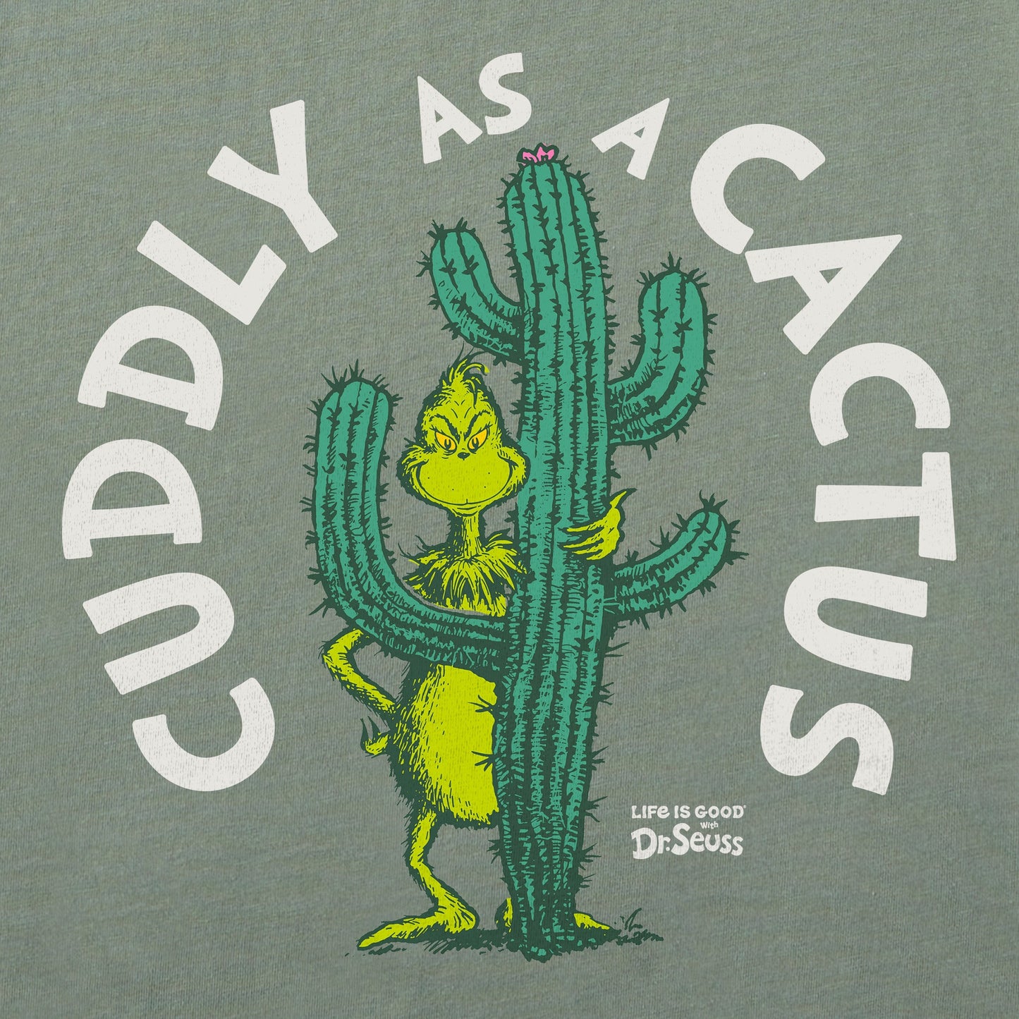 Women's Cuddly as a Cactus Grinch Short Sleeve Crusher Tee