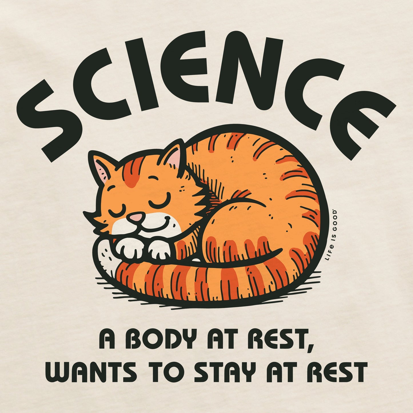 Women's Science Resting Cat Short Sleeve Crusher Tee