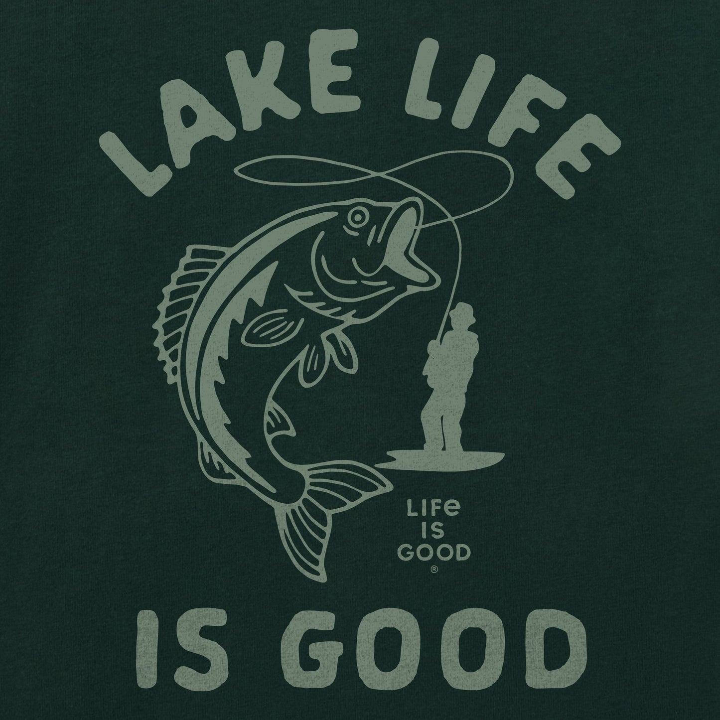 Men's Lake Life Large Mouth Bass Short Sleeve Crusher Tee