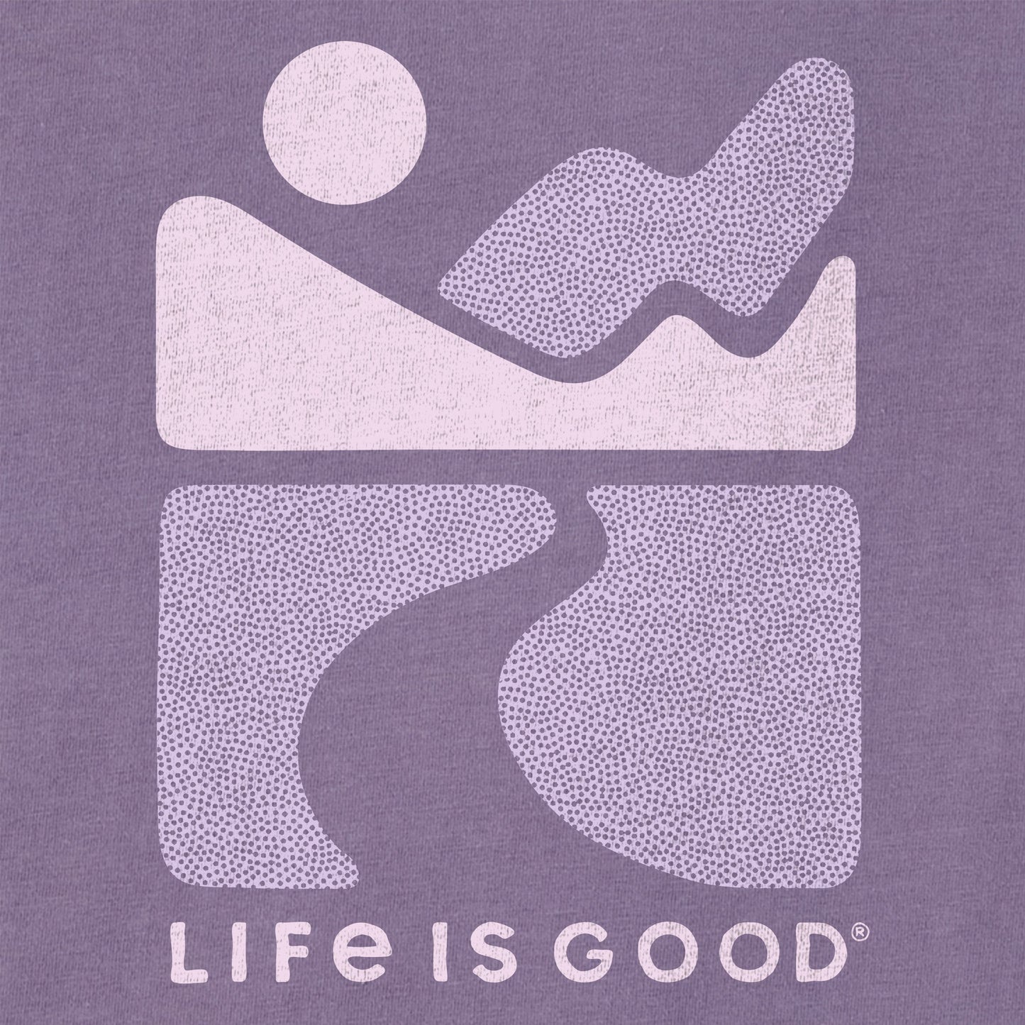 Women's Clean Mountain Scene Short Sleeve Crusher Tee