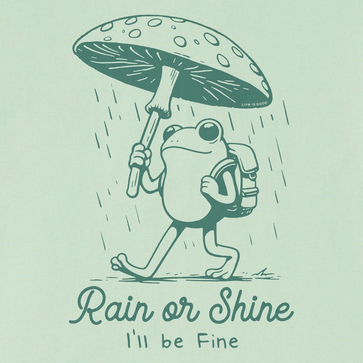 Women's Rain or Shine Frog Short Sleeve Crusher Tee