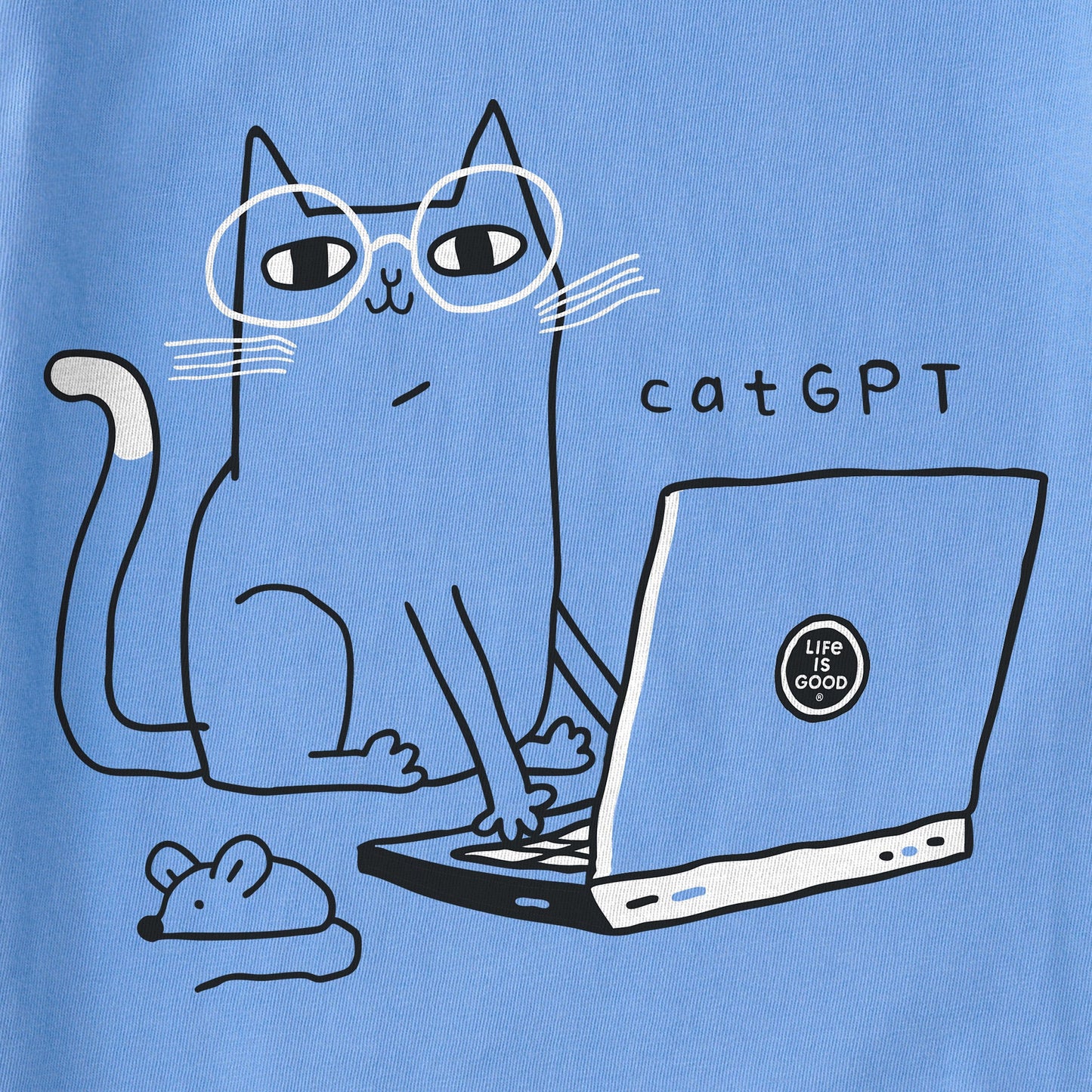 Kids CatGPT Laptop Short Sleeve Crusher Tee