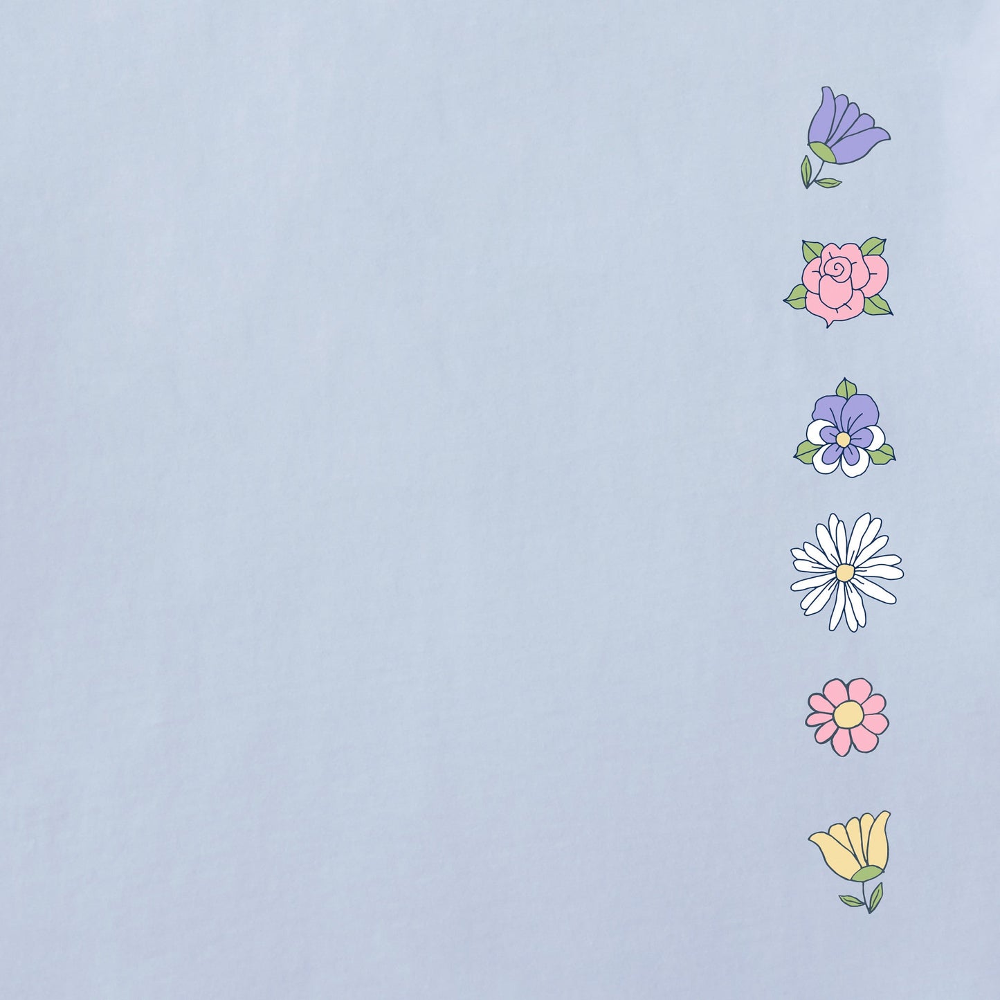 Women's Scattered Quirky Flowers Short Sleeve Crusher Tee