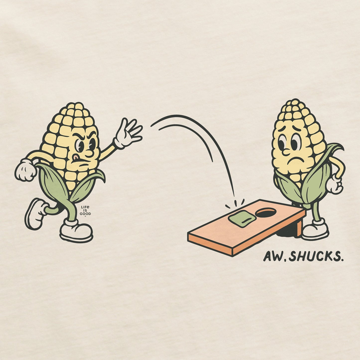 Men's Aw Shucks Cornhole Short Sleeve Crusher Tee