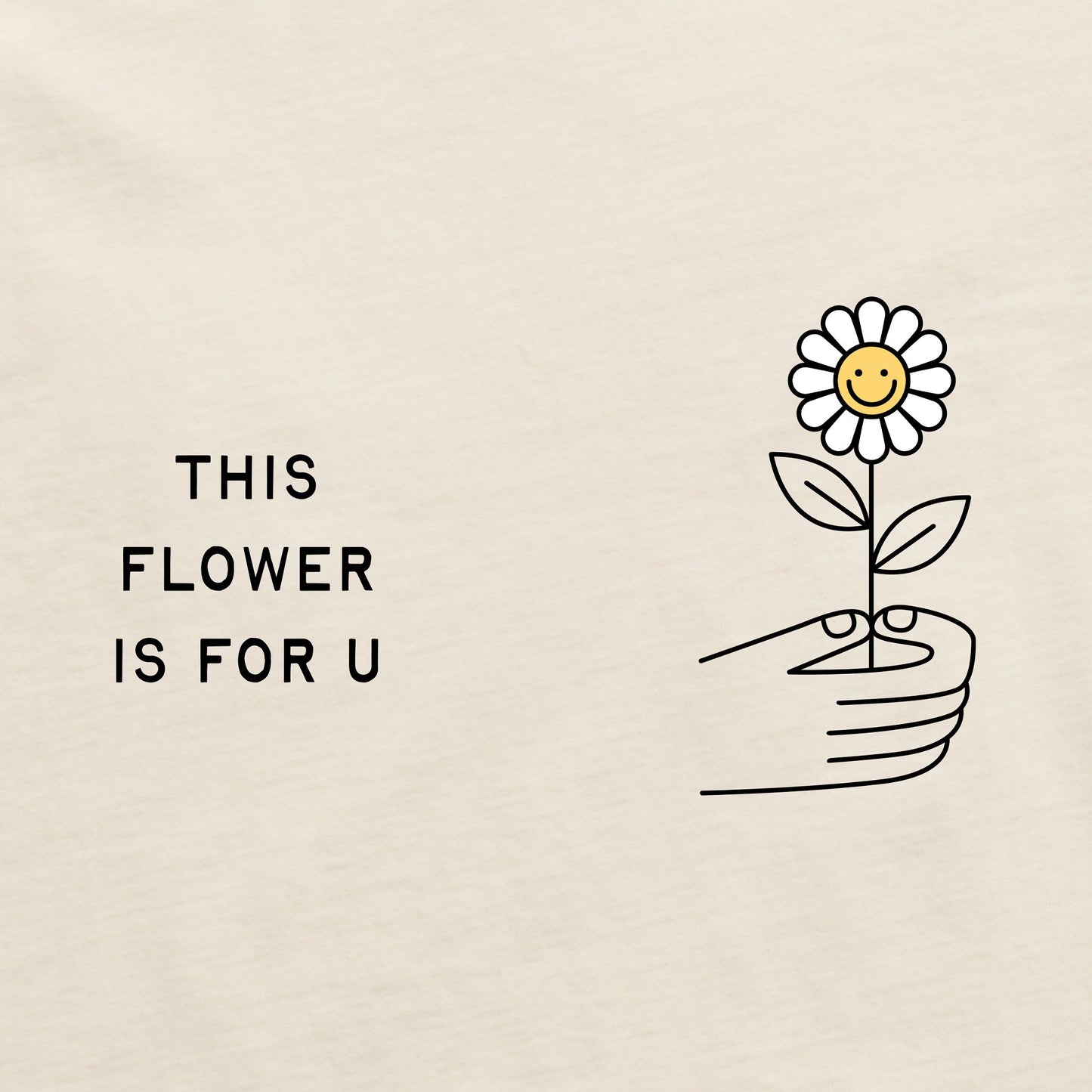 Women's This Flower is For U Short Sleeve Crusher Boxy Tee