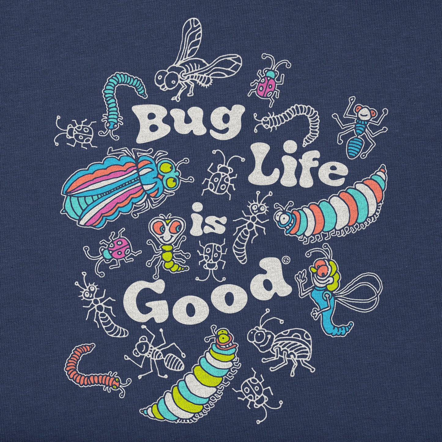 Toddler Bug Life is Good Short Sleeve Crusher Tee