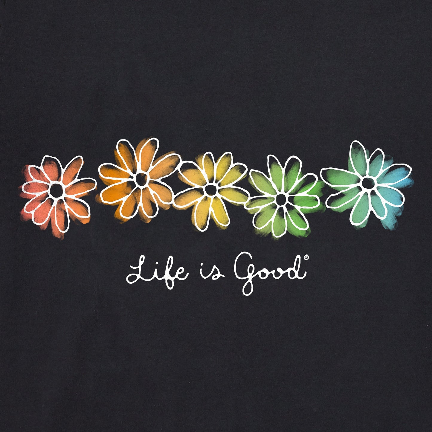 Women's Spectrum Daisies Short Sleeve Vee