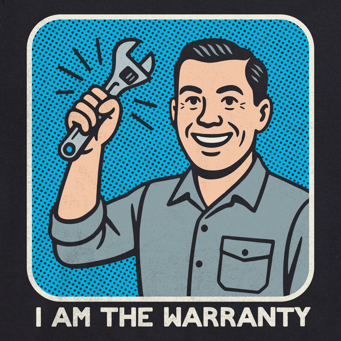Men's Bert's Shirts I am the Warranty Short Sleeve Crusher Tee