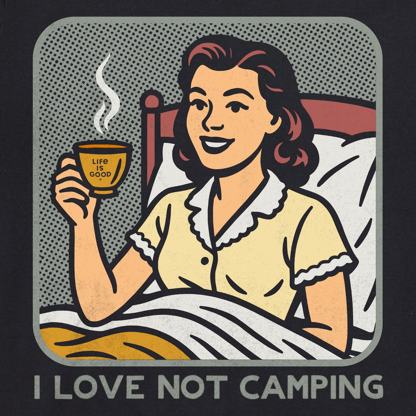 Women's Bert's Shirts I Love not Camping Short Sleeve Crusher Tee