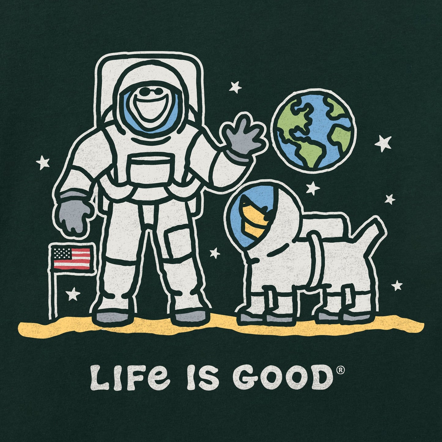 Men's Moon Landing Jake Short Sleeve Crusher Tee