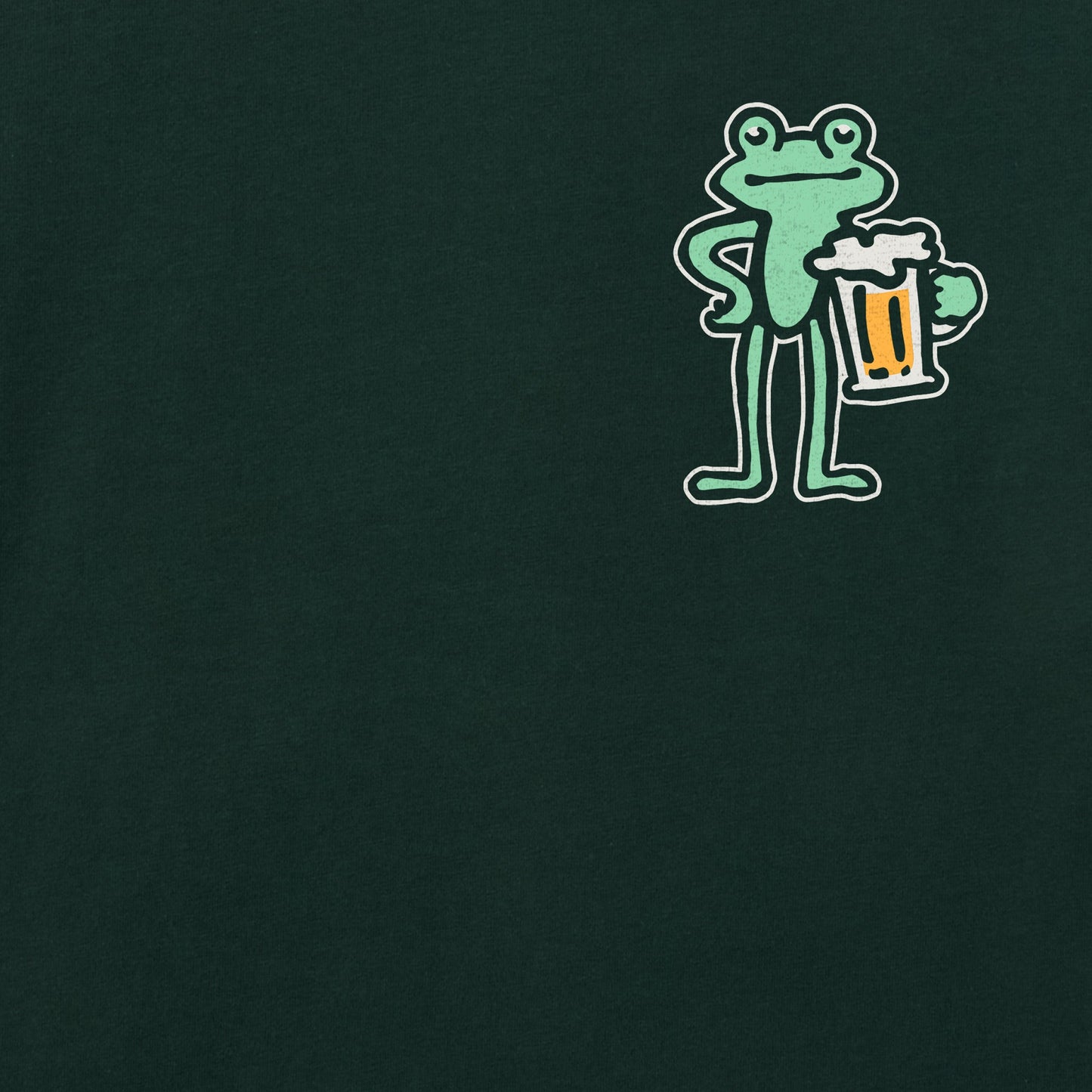 Men's Frog with Beer Short Sleeve Crusher Tee