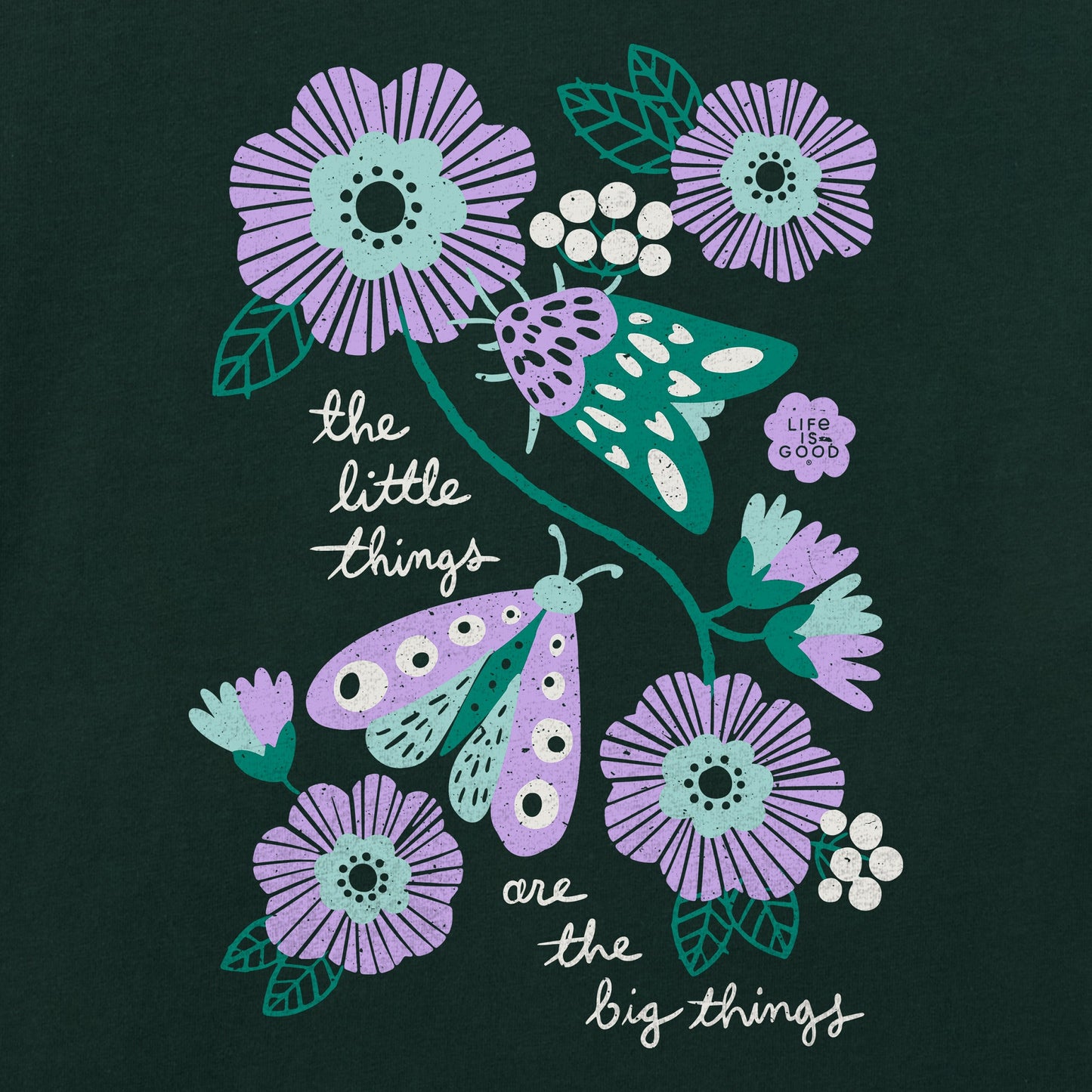 Women's The Little Things Moths Short Sleeve Crusher Tee