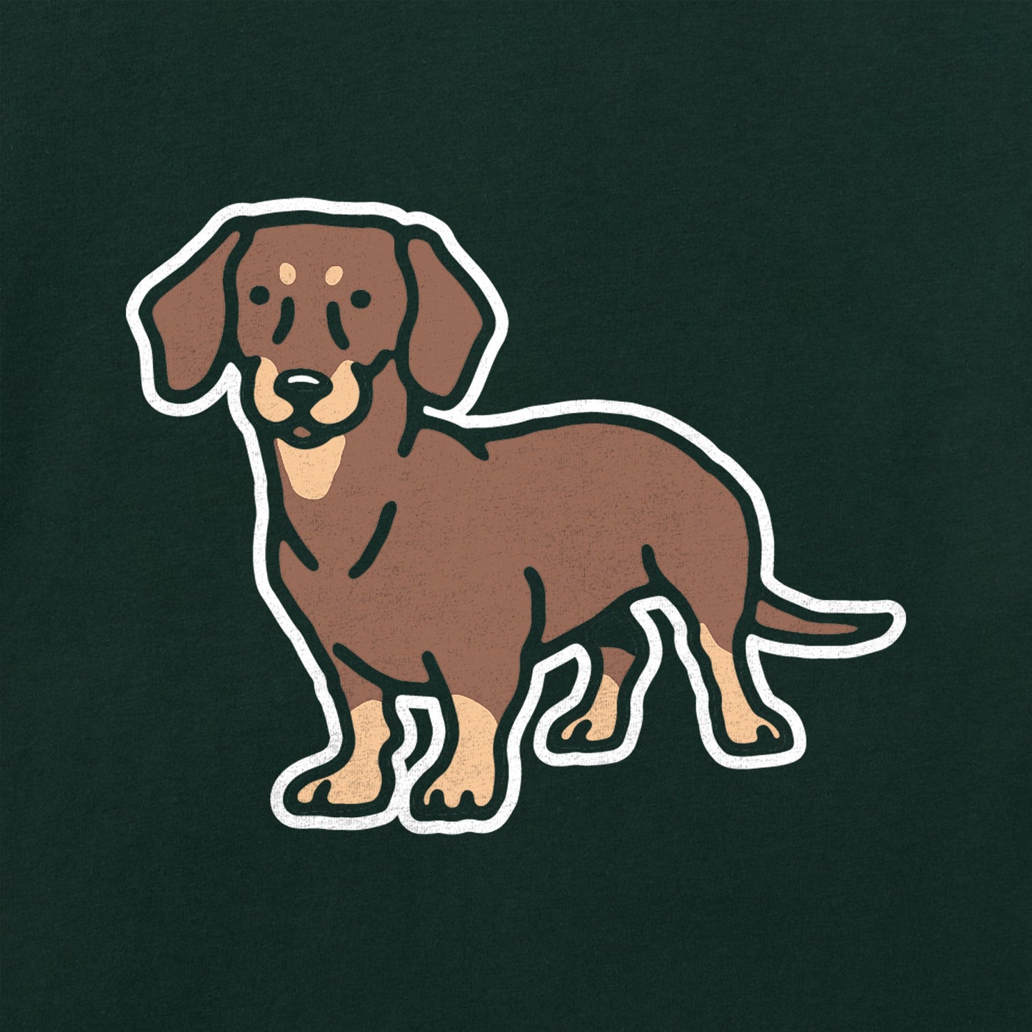 Women's Dachshund LC Short Sleeve Crusher Tee