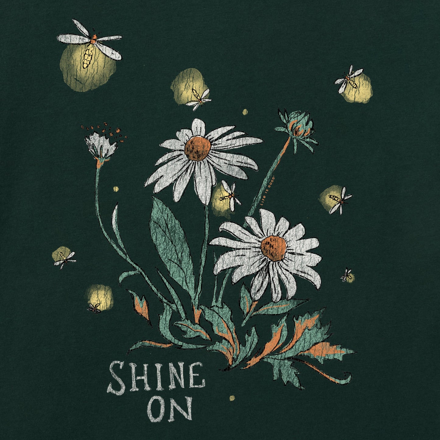 Women's Dreamy Shine On Daisies Short Sleeve Crusher Tee