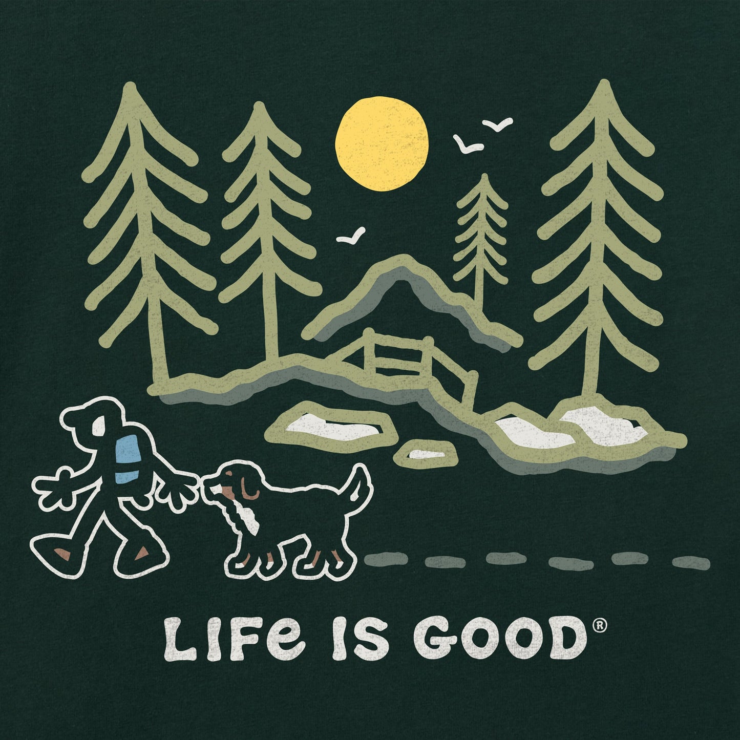 Women's Bernese Hiking Through the Woods Short Sleeve Crusher Tee