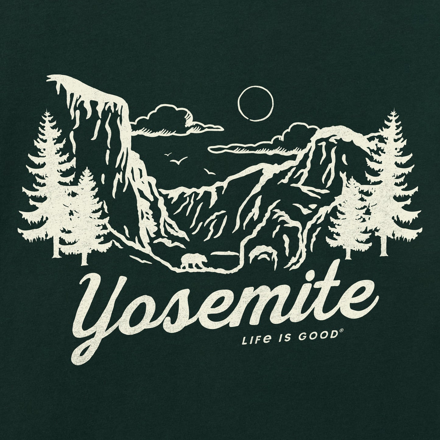 Women's Yosemite Hand Drawn Scene Short Sleeve Crusher Tee