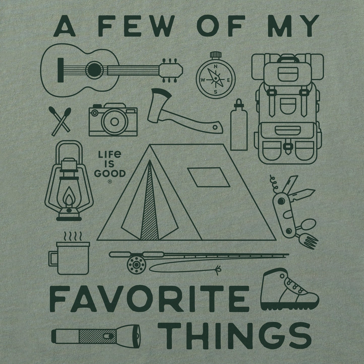 Women's A Few of my Favorite Camping Things Short Sleeve Crusher Boxy Tee