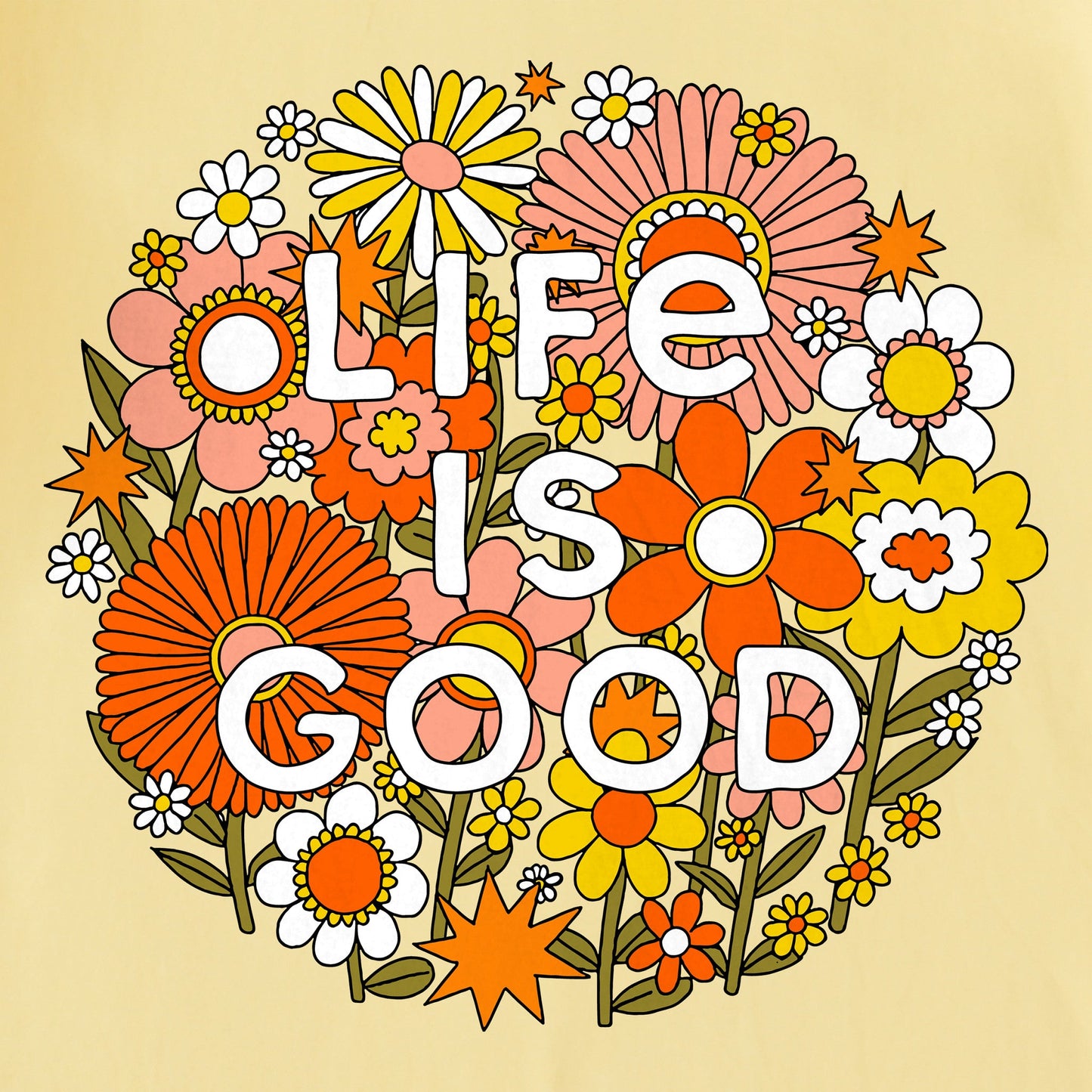 Kids Retro Flowerball Short Sleeve Crusher Tee