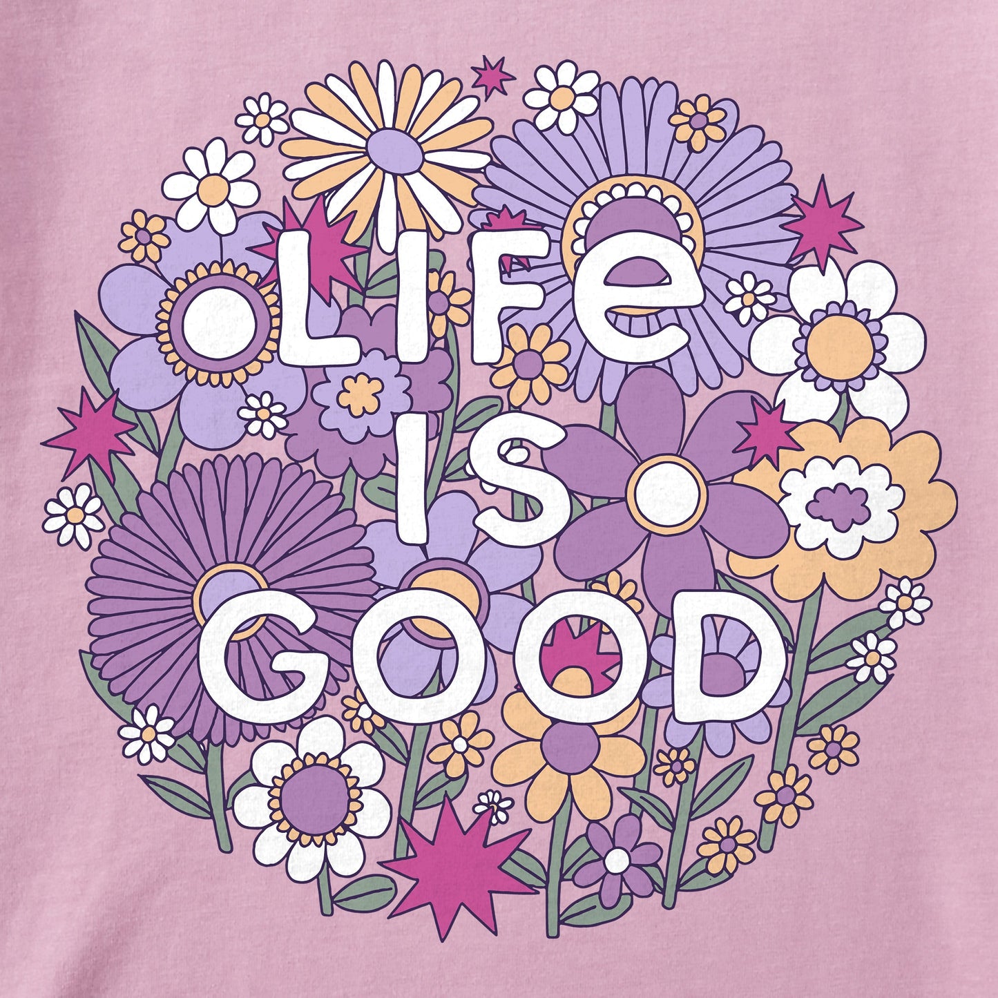 Toddler Retro Flowerball Short Sleeve Crusher Tee