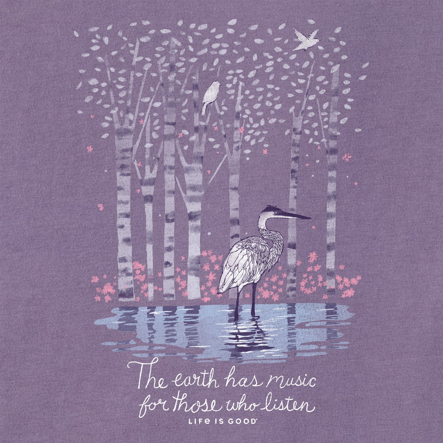 Women's Earth Has Music Heron Long Sleeve Crusher Vee