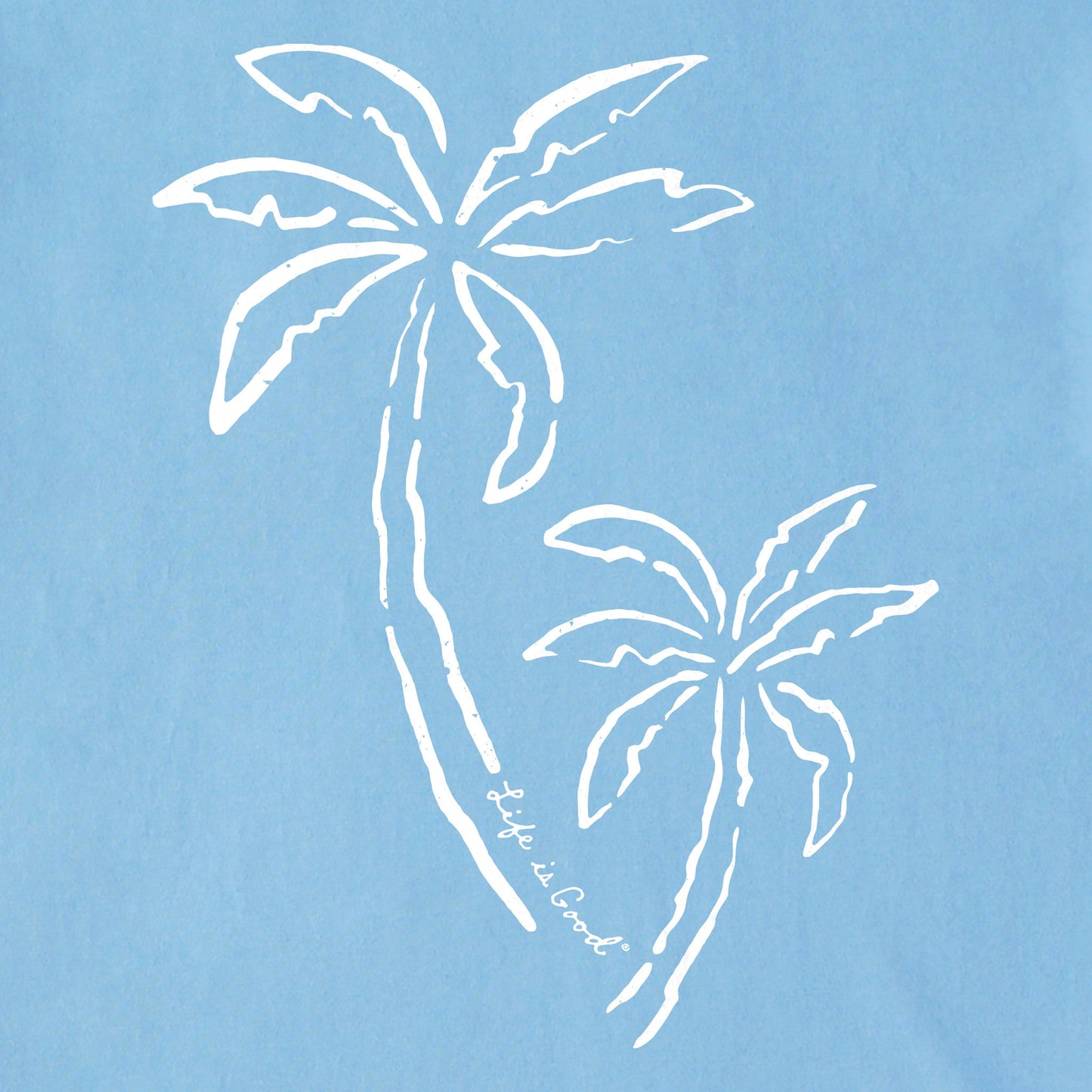 Men's Two Simple Palms Long Sleeve Crusher Tee