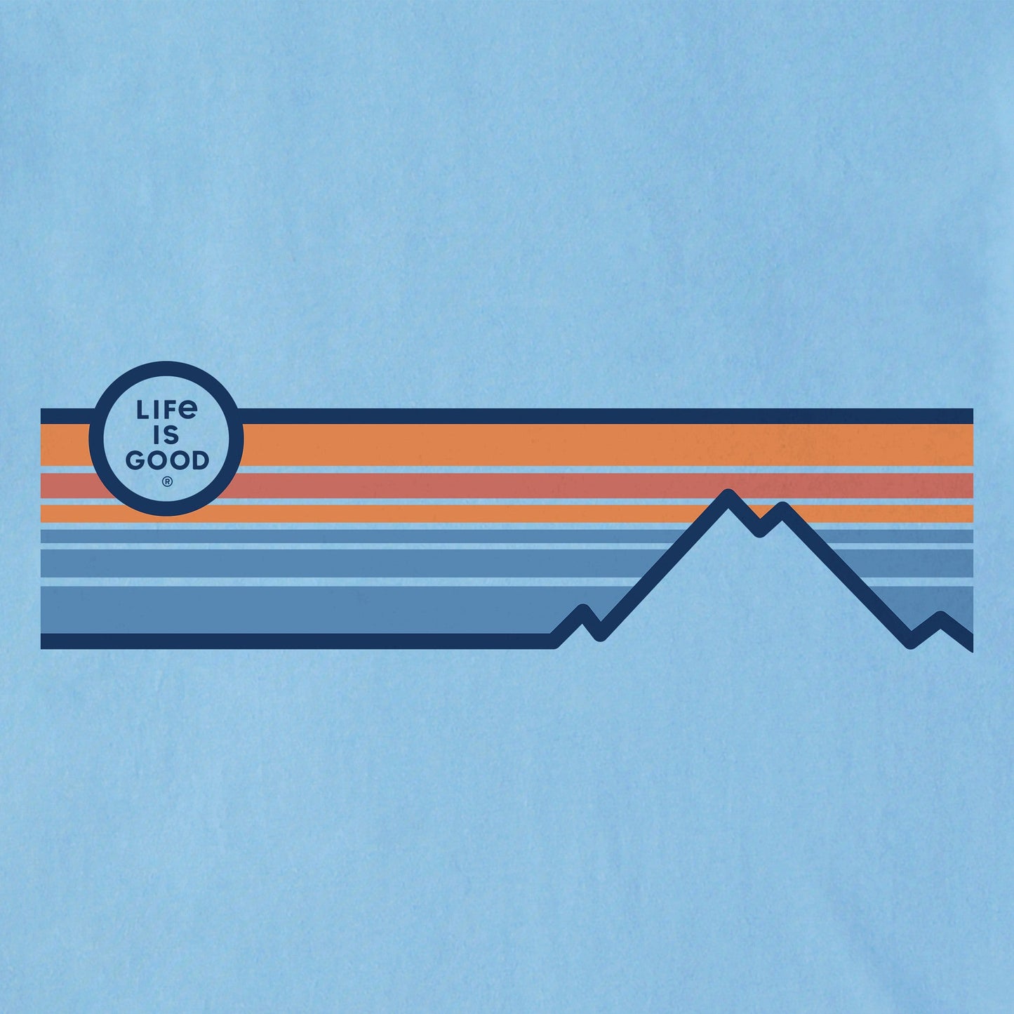 Men's Stripe Mountains Long Sleeve Crusher Tee