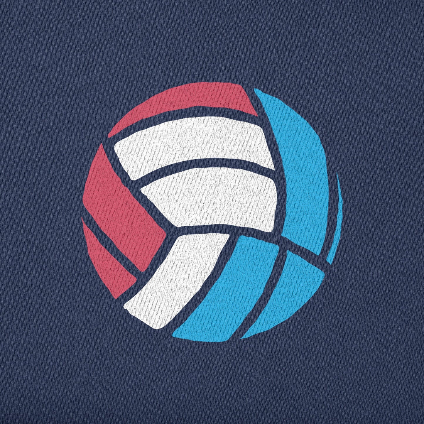 Women's Red White & Blue Volleyball Short Sleeve Crusher Tee