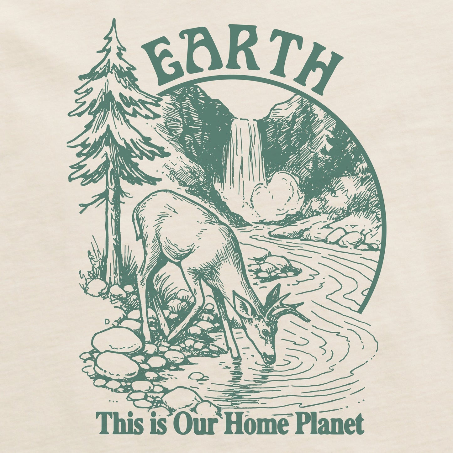 Women's Earth Home Planet Short Sleeve Crusher Boxy Tee
