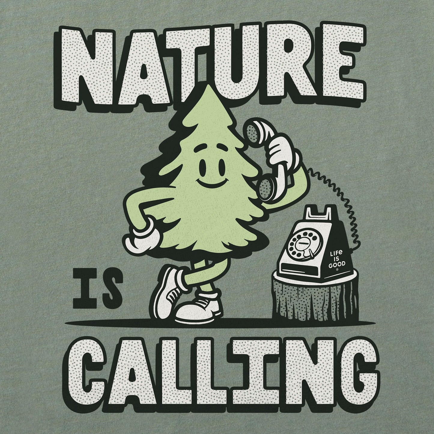 Women's Nature is Calling on the Phone Short Sleeve Crusher Boxy Tee