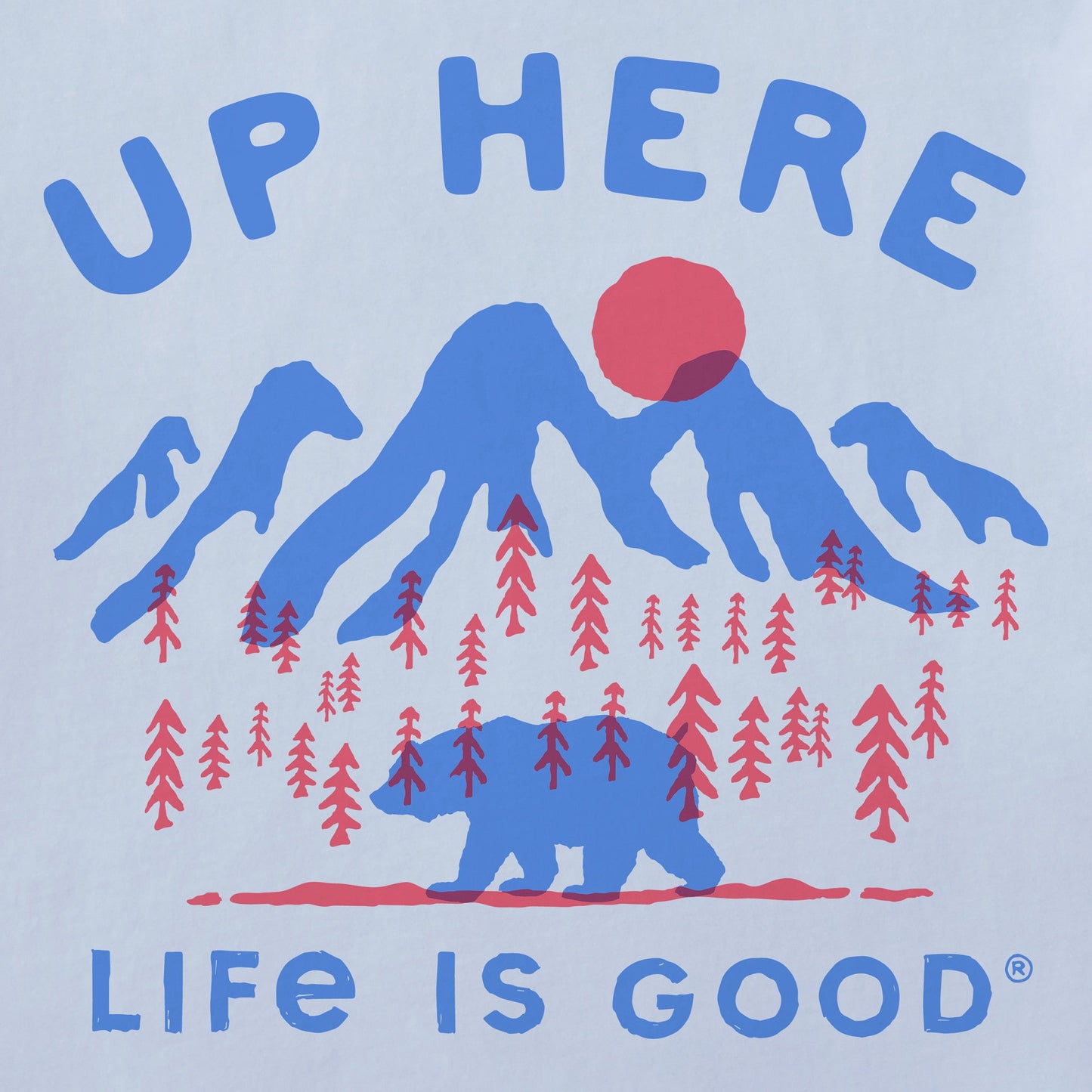 Women's Up Here Life is Good Short Sleeve Crusher Boxy Tee