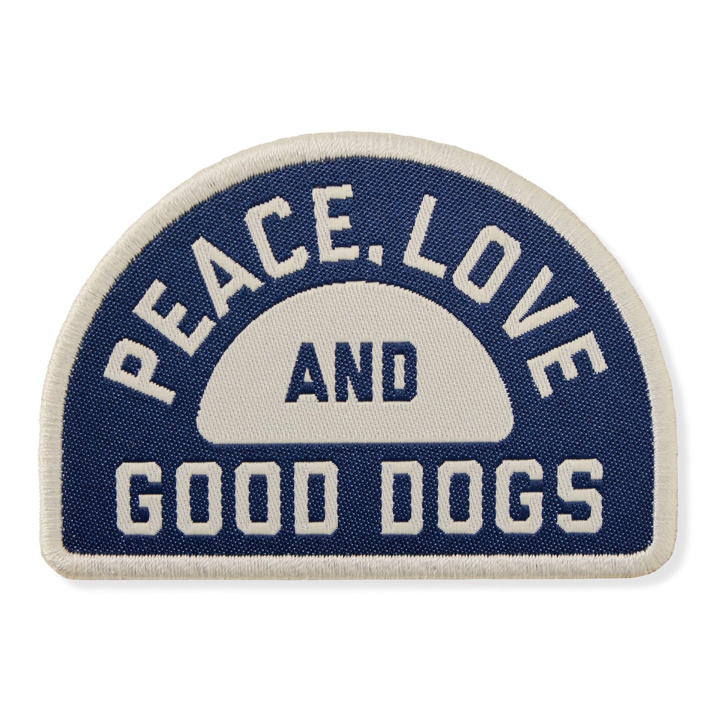 Adult Unisex Peace Love & Good Dogs Woven Patch