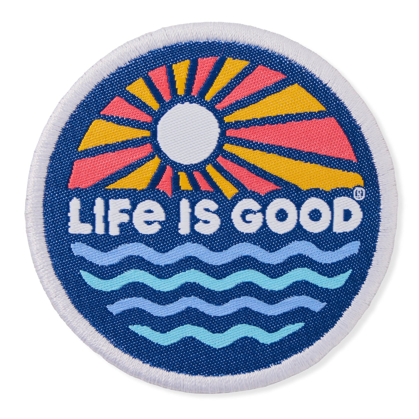 Adult Unisex Sunset Waves Woven Patch