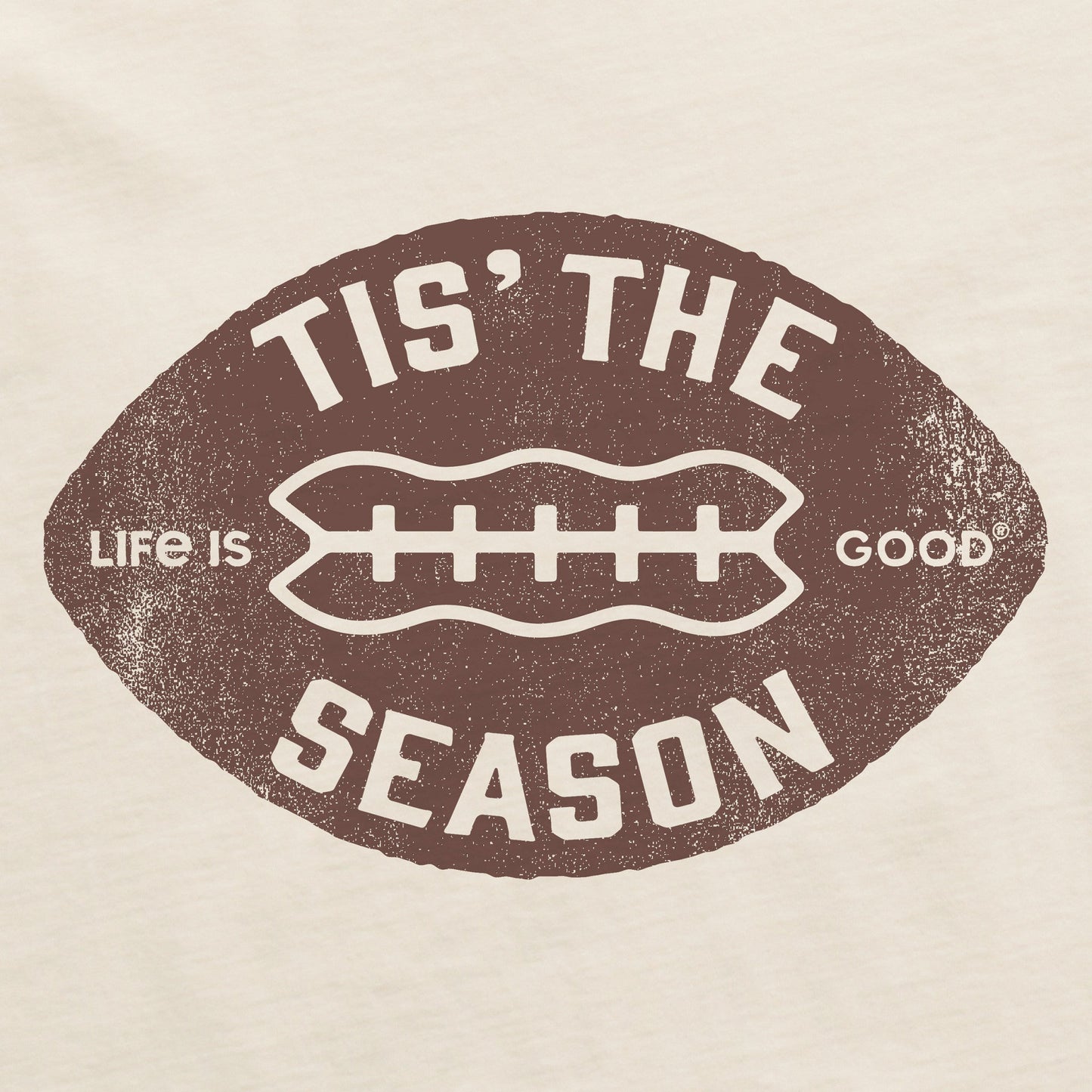 Men's Tis the Season Football Shape Short Sleeve Crusher Tee
